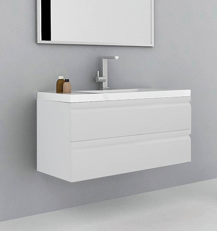 Mueble de baño de pared Columbia AN102 (Blanco) - Muebles de baño