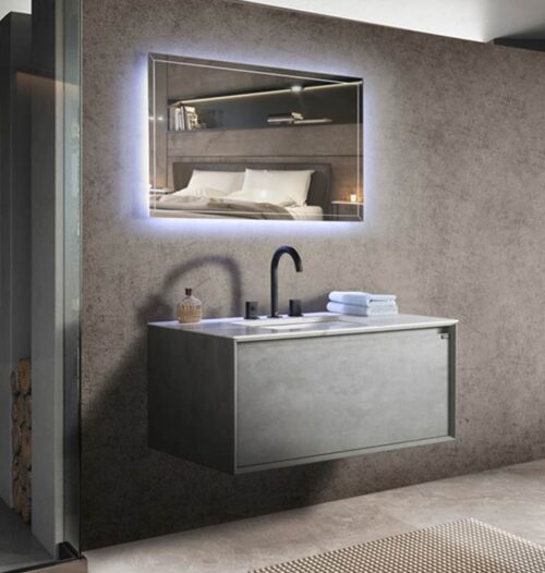 MUEBLE 100CM C/LVM TESLA GRIS