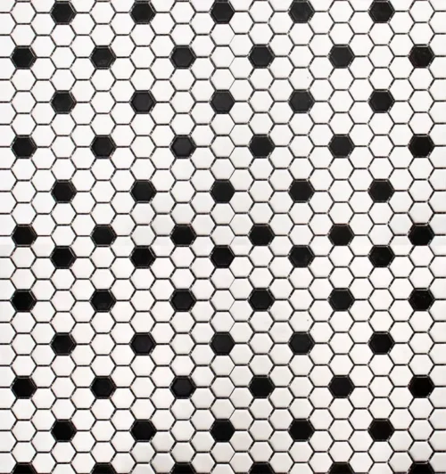 MOS HEXA DISTRICT 26*30 MIX BLANCO NEGR
