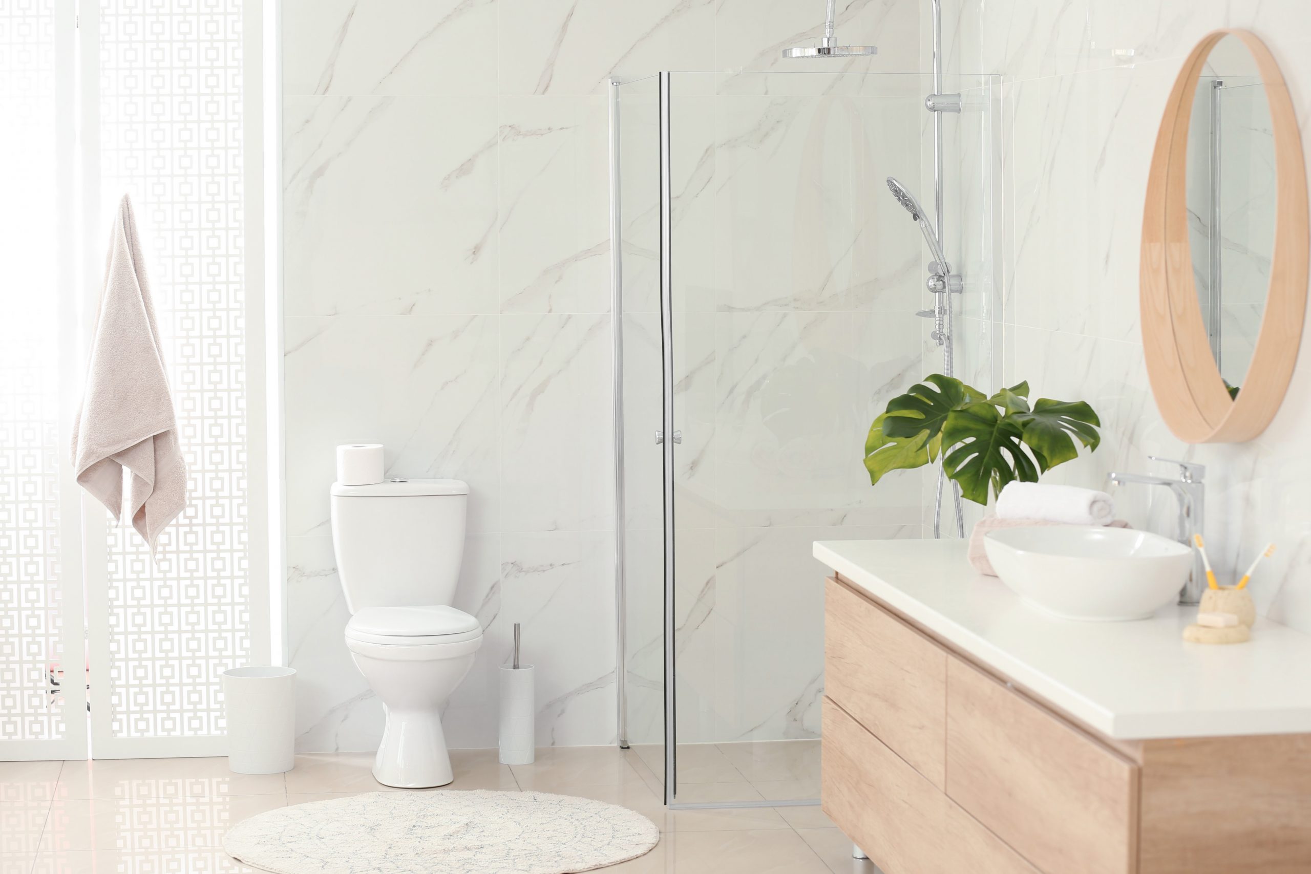 Interior,Of,Modern,Bathroom,With,Toilet,Bowl