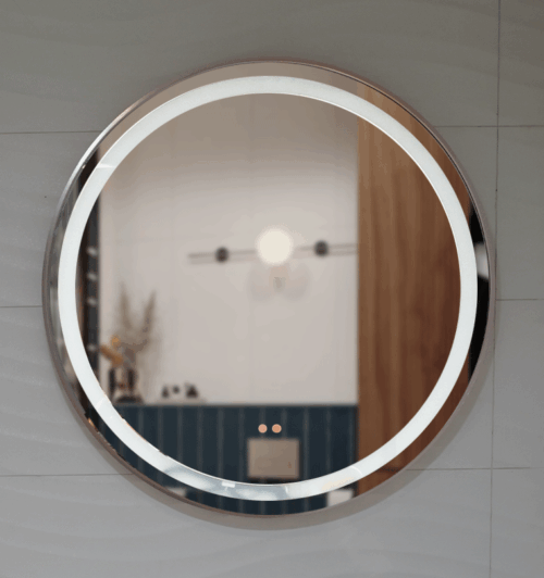 ESPEJO 80CM URBAN LED ORO ROSA