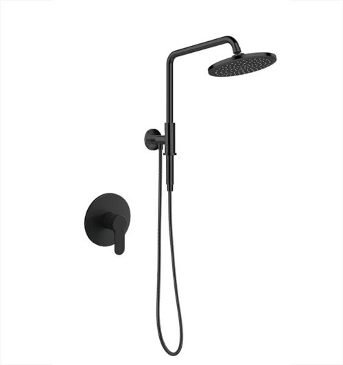 SET BARRA DUCHA BLACK RAIN NEGRO