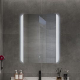 ESPEJO 80CM NEVADA LED RECTANGULAR PLATA