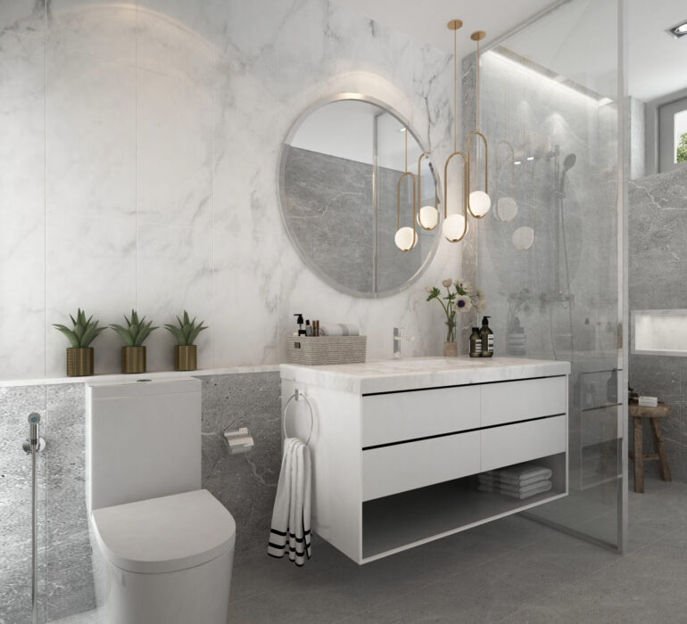 The,Beautiful,Luxury,Bathroom,And,Restroom,Mock,Up,Interior,Design