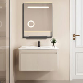 ESPEJO 60*70CM CUBE LED NEGRO